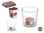 Acorde Porte-bougie Tealight Fruits Rouges 6 Heures Verre Cire Parfumée 7x7x7cm (Set de 12)