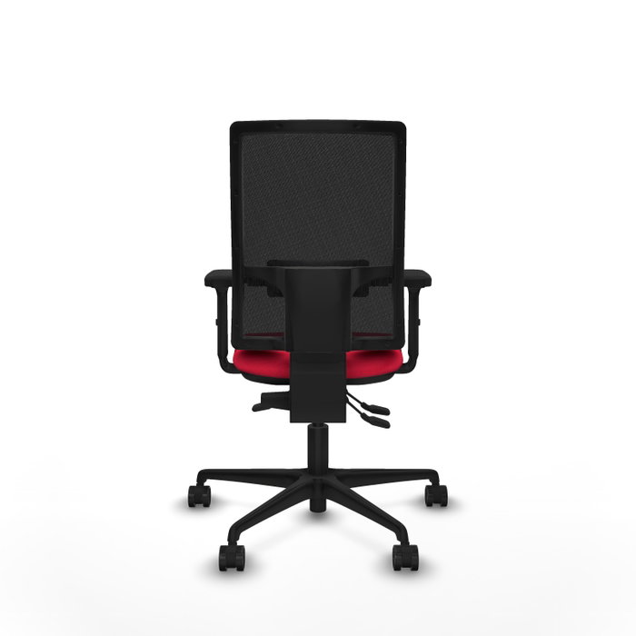 PIQUERAS Y CRESPO Chaise Bormate Asynchrone, Tissu Rouge et Maille Noire