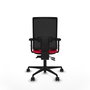 PIQUERAS Y CRESPO Chaise Bormate Asynchrone, Tissu Rouge et Maille Noire