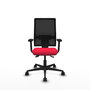 PIQUERAS Y CRESPO Chaise Bormate Asynchrone, Tissu Rouge et Maille Noire