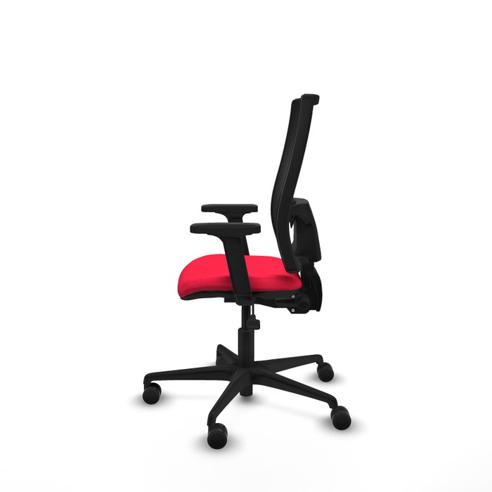 PIQUERAS Y CRESPO Chaise Bormate Asynchrone, Tissu Rouge et Maille Noire