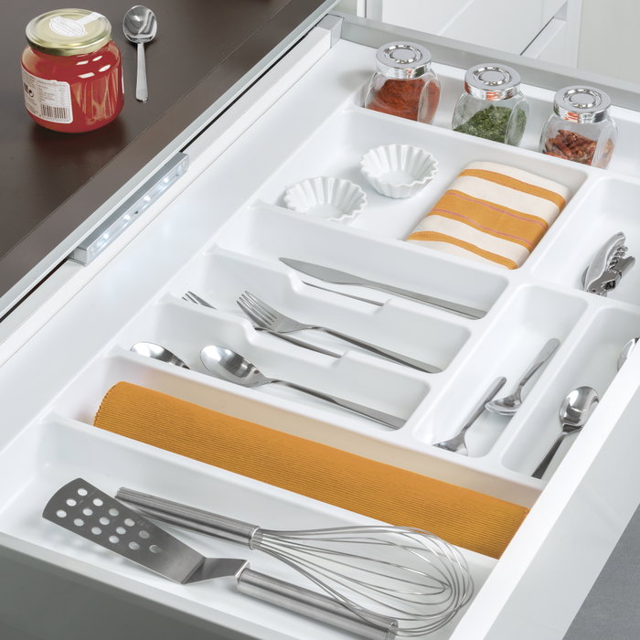 Emuca Range-couverts Optima Vertex/Concept Blanc, Module 800 mm Emuca Range-couverts Optima Vertex/Concept Blanc, Module 800 mm