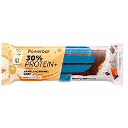 POWER BAR Black Line Vanilla Caramel Crisp - Boîte de 15 barres protéinées pour sportifs (30% Protein Plus) - Sans aspartame - Végétarien