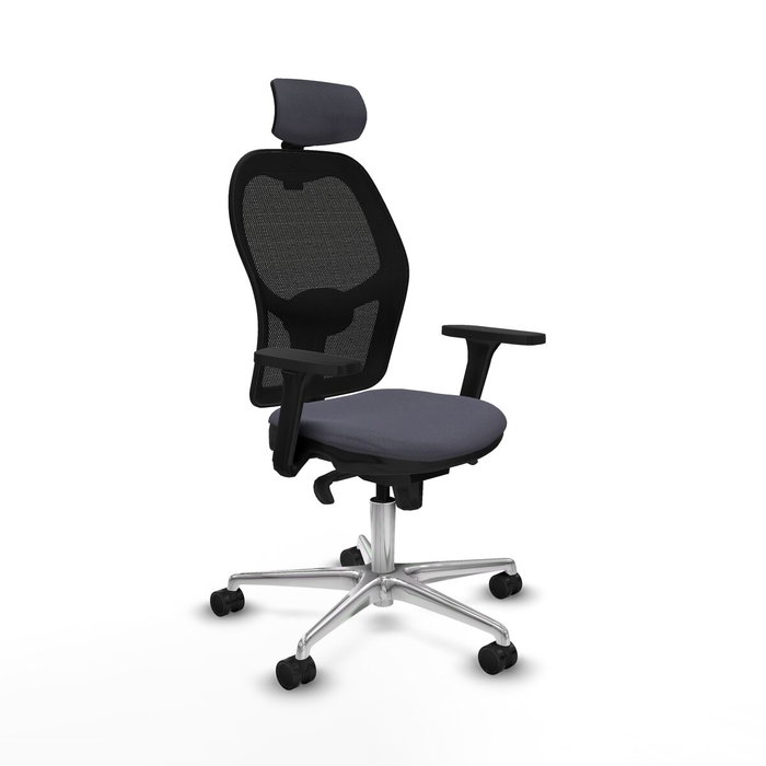 Piqueras y Crespo Chaise de Bureau avec Appui-tête Jorquera 3D086N2 Gris foncé Piqueras y Crespo Chaise de Bureau avec Appui-tête Jorquera 3D086N2 Gris foncé