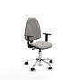 PIQUERAS Y CRESPO Chaise de bureau Algarra, simili cuir blanc, base chromée