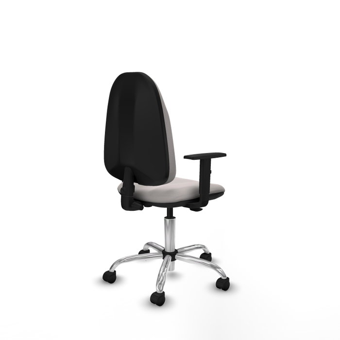 PIQUERAS Y CRESPO Chaise de bureau Algarra, simili cuir blanc, base chromée PIQUERAS Y CRESPO Chaise de bureau Algarra, simili cuir blanc, base chromée