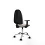 PIQUERAS Y CRESPO Chaise de bureau Algarra, simili cuir blanc, base chromée