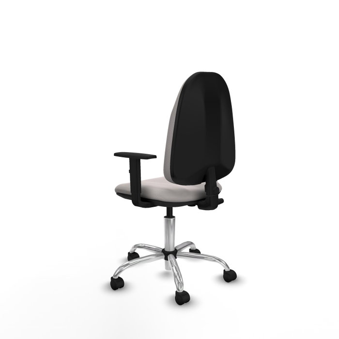 PIQUERAS Y CRESPO Chaise de bureau Algarra, simili cuir blanc, base chromée PIQUERAS Y CRESPO Chaise de bureau Algarra, simili cuir blanc, base chromée