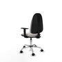 PIQUERAS Y CRESPO Chaise de bureau Algarra, simili cuir blanc, base chromée