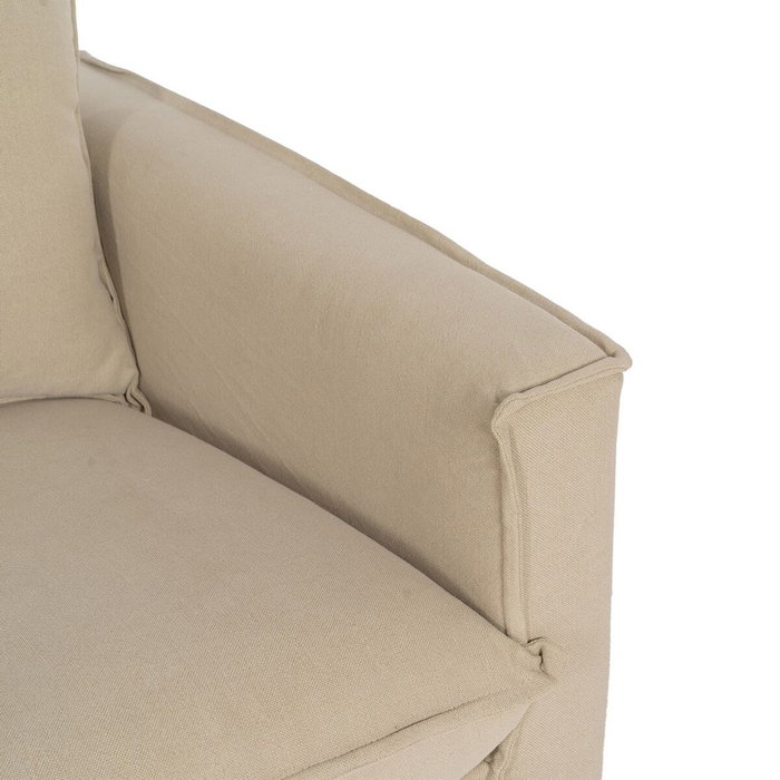 BigBuy Home Canapé trois places Beige 220 x 95 x 90 cm BigBuy Home Canapé trois places Beige 220 x 95 x 90 cm