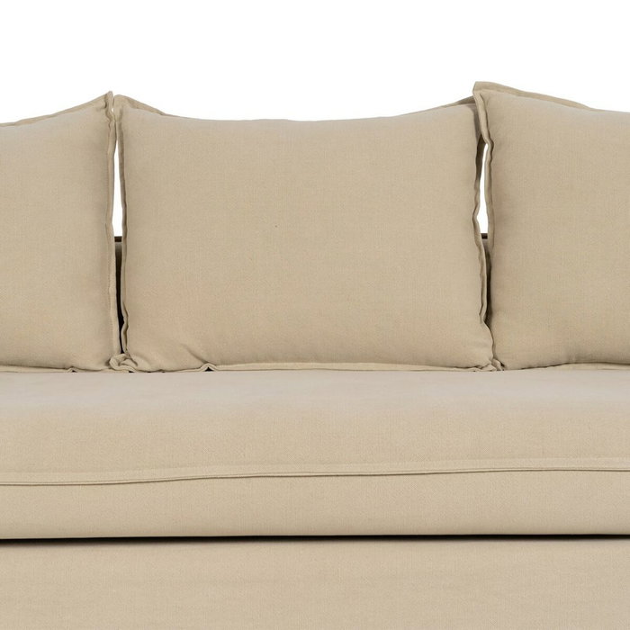 BigBuy Home Canapé trois places Beige 220 x 95 x 90 cm BigBuy Home Canapé trois places Beige 220 x 95 x 90 cm