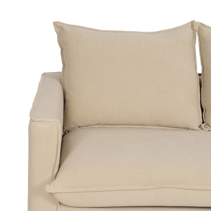 BigBuy Home Canapé trois places Beige 220 x 95 x 90 cm BigBuy Home Canapé trois places Beige 220 x 95 x 90 cm
