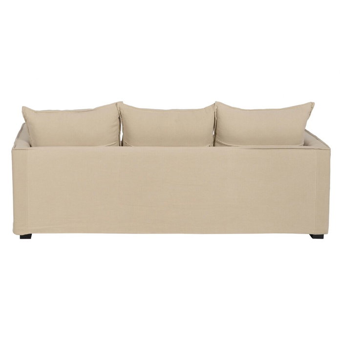 BigBuy Home Canapé trois places Beige 220 x 95 x 90 cm BigBuy Home Canapé trois places Beige 220 x 95 x 90 cm