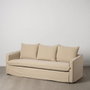 BigBuy Home Canapé trois places Beige 220 x 95 x 90 cm