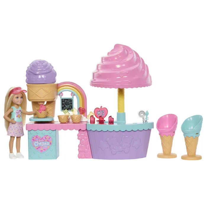 Mattel Barbie Club Chelsea Boutique de glaces avec poupée et pâte à modeler Mattel Barbie Club Chelsea Boutique de glaces avec poupée et pâte à modeler