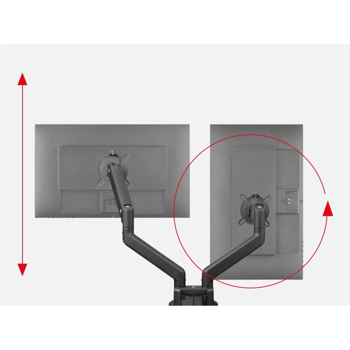 One Monitor Mount Solid Dual Black DM 4210