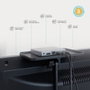 Holmios Étagère double pour accessoires de TV