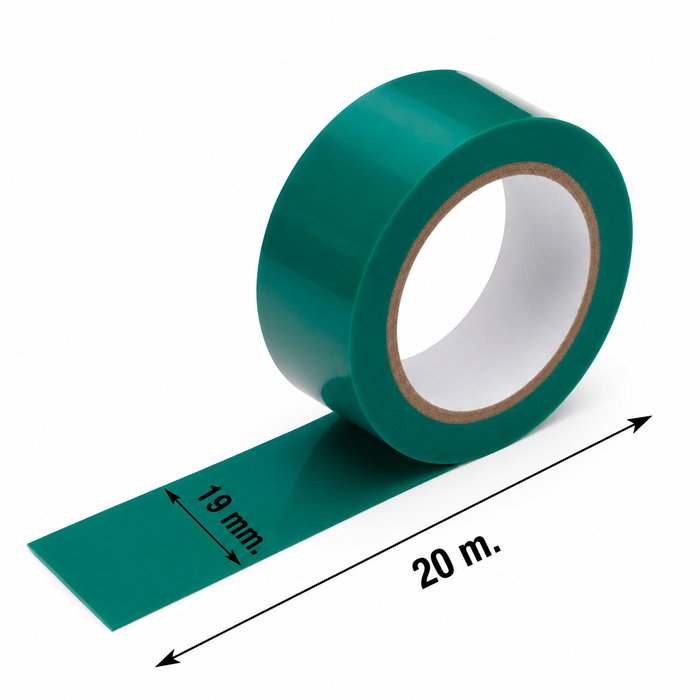 WOLFPACK LINEA PROFESIONAL Ruban isolant Vert 20 m x 19 mm