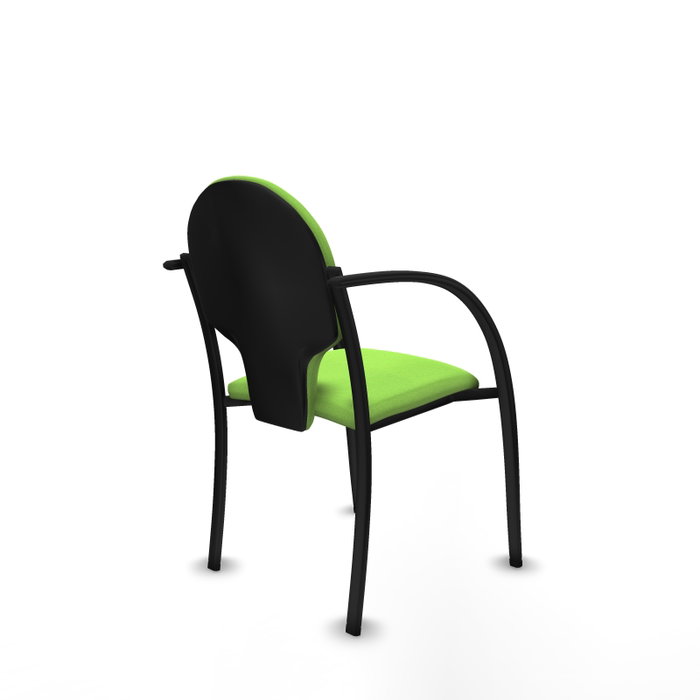 Piqueras Y Crespo Chaise Hellín, revêtement tissu Pistacho, bras fixes Piqueras Y Crespo Chaise Hellín, revêtement tissu Pistacho, bras fixes