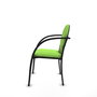 Piqueras Y Crespo Chaise Hellín, revêtement tissu Pistacho, bras fixes