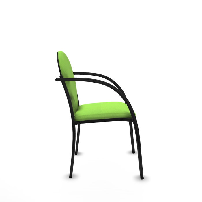 Piqueras Y Crespo Chaise Hellín, revêtement tissu Pistacho, bras fixes Piqueras Y Crespo Chaise Hellín, revêtement tissu Pistacho, bras fixes