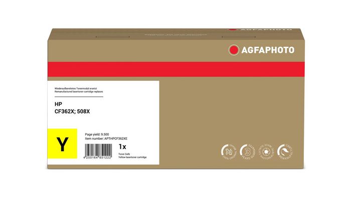 AgfaPhoto Cartouche de toner compatible Jaune CF362X XL pour HP