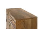 GINER Y COLOMER - Commode Fabricée à la Main en Bois de Manguier Naturel - Meuble Auxiliare avec 2 Portes et 5 Tiroirs de Stockage - Détails Peints à la Main