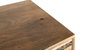 GINER Y COLOMER - Commode Fabricée à la Main en Bois de Manguier Naturel - Meuble Auxiliare avec 2 Portes et 5 Tiroirs de Stockage - Détails Peints à la Main