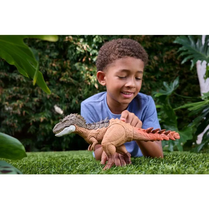Jurassic World Mega Action Grogosaurus, Figurine Dinosaure Gorgosaurus à Grande Échelle avec Attaque par Molette et Évolution, JKL86