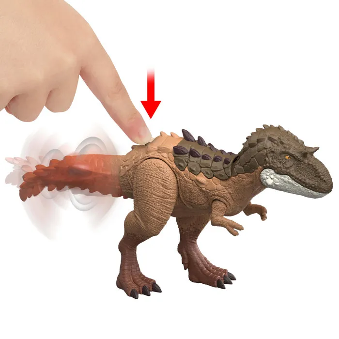 Jurassic World Mega Action Grogosaurus, Figurine Dinosaure Gorgosaurus à Grande Échelle avec Attaque par Molette et Évolution, JKL86