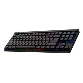 Logitech G Clavier Gaming Sans Fil G515 TKL Lightspeed AZERTY Mécanique Linéaire Rétroéclairé Noir - Ultra-Mince