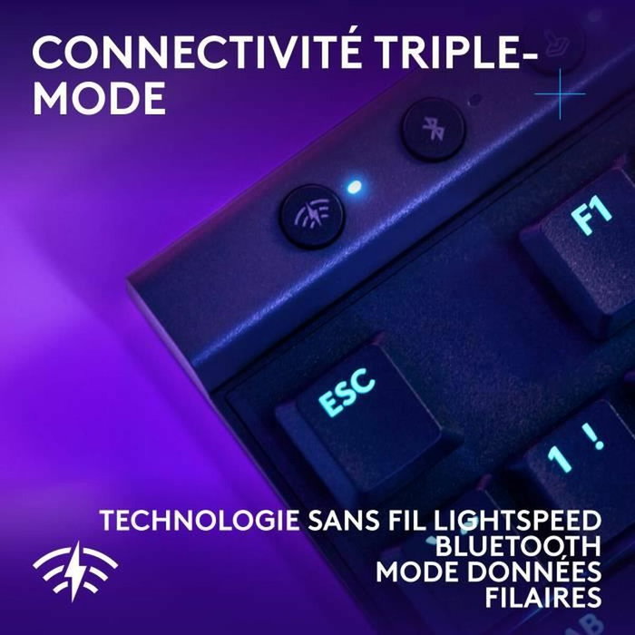 Logitech G G515 TKL Lightspeed - Clavier Gamer Sans Fil AZERTY Noir Logitech G G515 TKL Lightspeed - Clavier Gamer Sans Fil AZERTY Noir