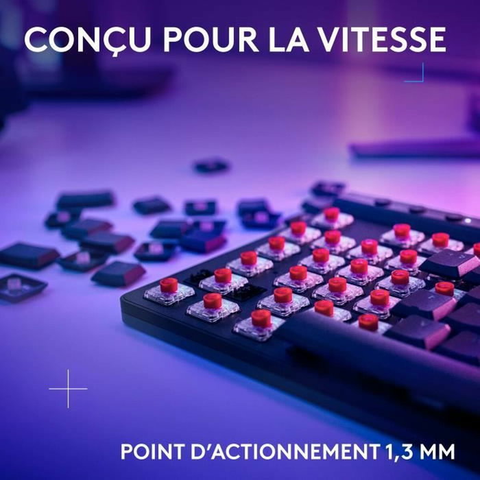 Logitech G G515 TKL Lightspeed - Clavier Gamer Sans Fil AZERTY Noir Logitech G G515 TKL Lightspeed - Clavier Gamer Sans Fil AZERTY Noir