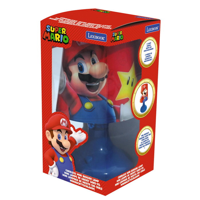 LEXIBOOK Lampe de bureau Mini Super Mario Nintendo - Fonctionne avec 3 piles AA