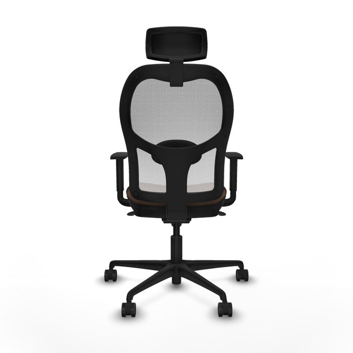 Piqueras y Crespo Chaise de Bureau Jorquera Blanc et Brun Foncé