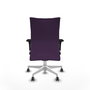 Piqueras Y Crespo Chaise de Bureau Albacete Confidente, Morado, Mécanisme Synchrone, Base Blanche