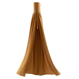 Domiva Ciel de lit pour bébé en gaze de coton, couleur caramel, accessoire décoration chambre