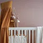 Domiva Ciel de lit pour bébé en gaze de coton, couleur caramel, accessoire décoration chambre