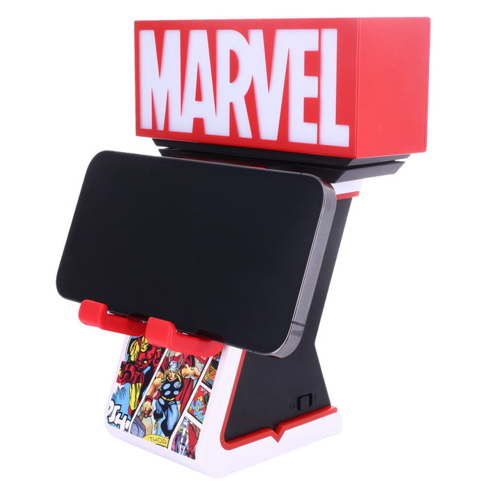 EXQUISITE GAMING - Support de charge figurine Marvel Cable Guy Ikon 20 cm, 2 ports USB rapides, lumière LED, pour PS5, Xbox Series X/S, téléphones