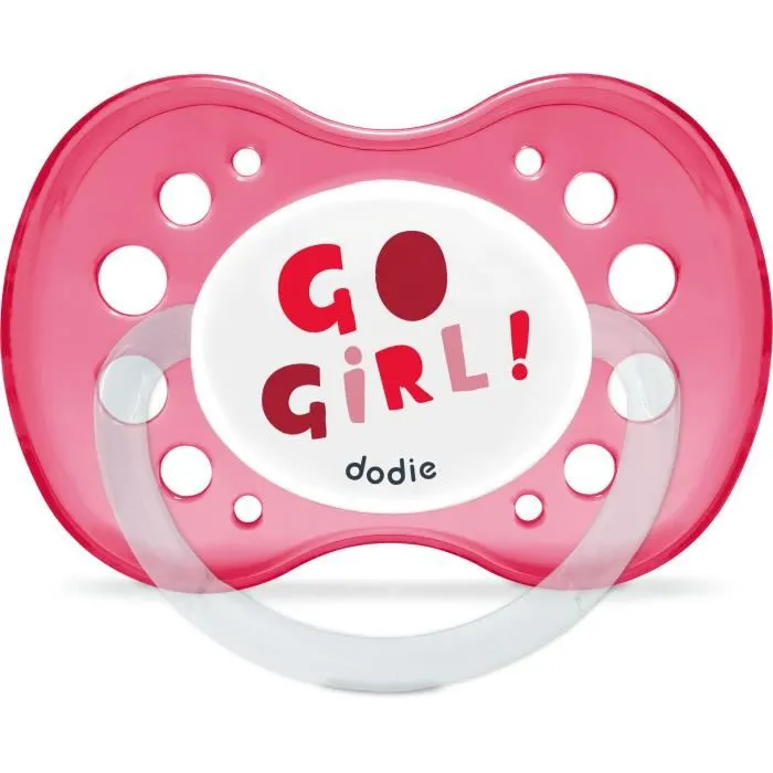 Dodie Lot de 3 Sucettes Anatomiques en Silicone pour Bébés +18 Mois - Téterelle Nervurée, Bouclier en Tritan - Référence du Lot