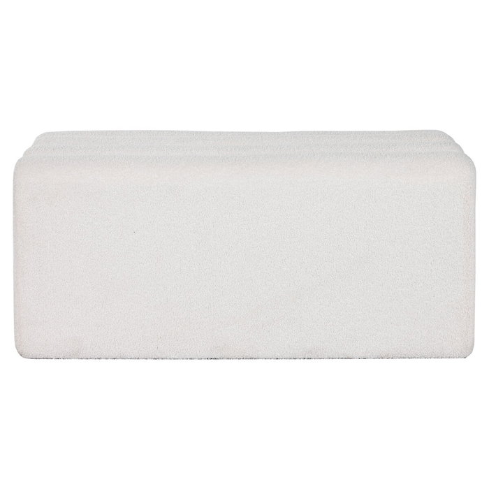 Banquette Home ESPRIT Blanc Polyester Bois MDF 100 x 45 x 43 cm