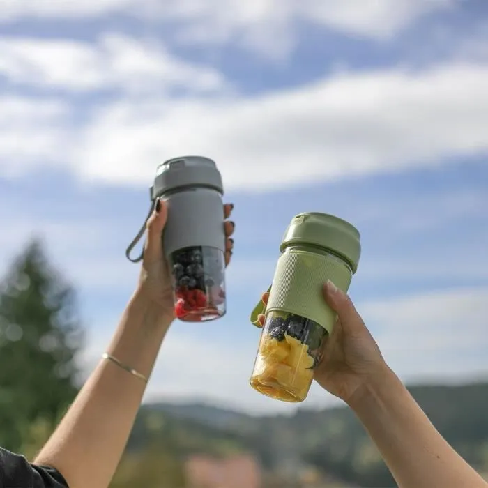 Livoo DOP248M Blender portable 40W, 300 ml, 6 lames inox, vert matcha, 3-4h de charge, 20 cycles