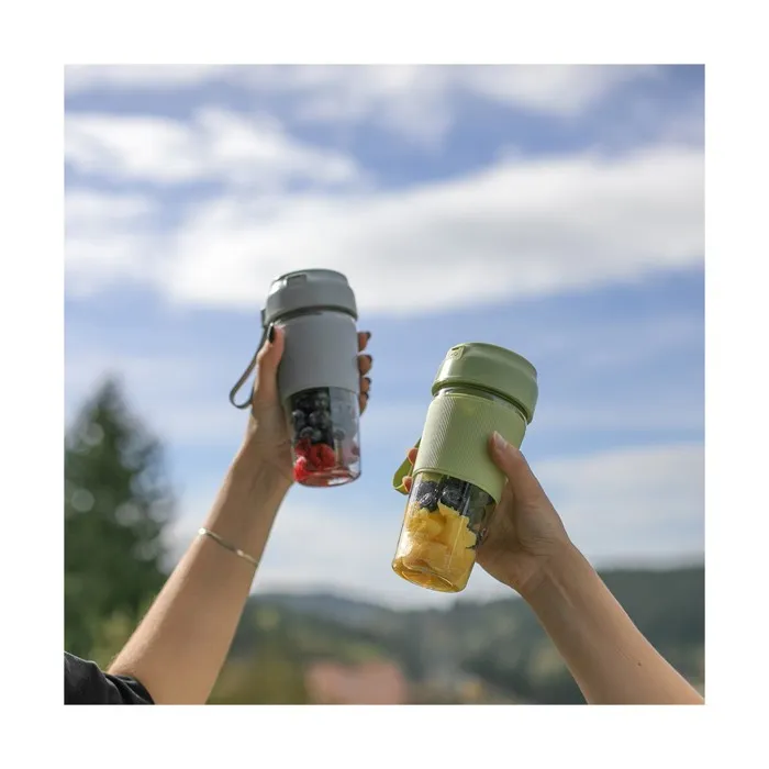 Livoo DOP248M Blender portable 40W, 300 ml, 6 lames inox, vert matcha, 3-4h de charge, 20 cycles