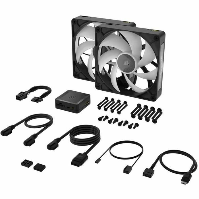 Corsair Kit de démarrage ventilateurs iCUE LINK RX140 RGB Max Dual Fan, 14 cm, Noir Corsair Kit de démarrage ventilateurs iCUE LINK RX140 RGB Max Dual Fan, 14 cm, Noir
