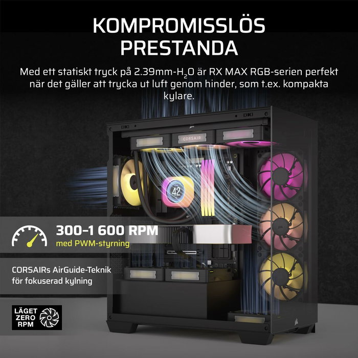 Corsair Kit de démarrage ventilateurs iCUE LINK RX140 RGB Max Dual Fan, 14 cm, Noir Corsair Kit de démarrage ventilateurs iCUE LINK RX140 RGB Max Dual Fan, 14 cm, Noir