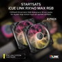 Corsair Kit de démarrage ventilateurs iCUE LINK RX140 RGB Max Dual Fan, 14 cm, Noir