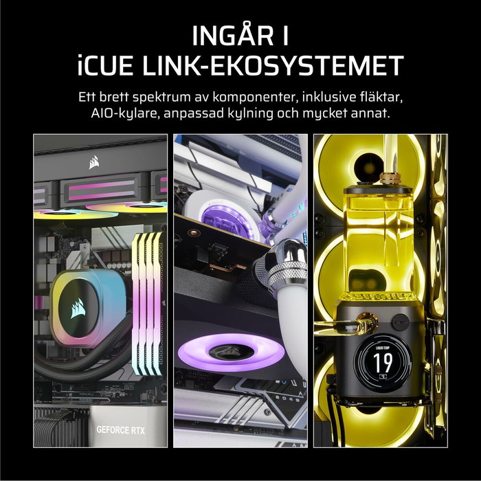 Corsair Kit de démarrage ventilateurs iCUE LINK RX140 RGB Max Dual Fan, 14 cm, Noir Corsair Kit de démarrage ventilateurs iCUE LINK RX140 RGB Max Dual Fan, 14 cm, Noir