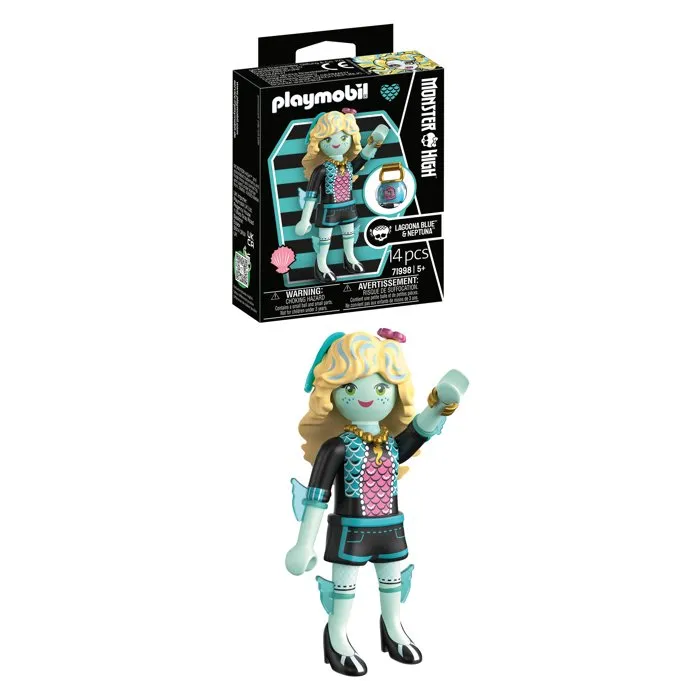 Playmobil 71998 Figurine Monster High Lagoona Blue, Jeu de Construction avec Accessoires, Jouet pour Enfants dès 4 Ans