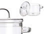 Vivalto Olla en verre borosilicate 1000 ml transparente 13x14x19 cm (Set de 6)