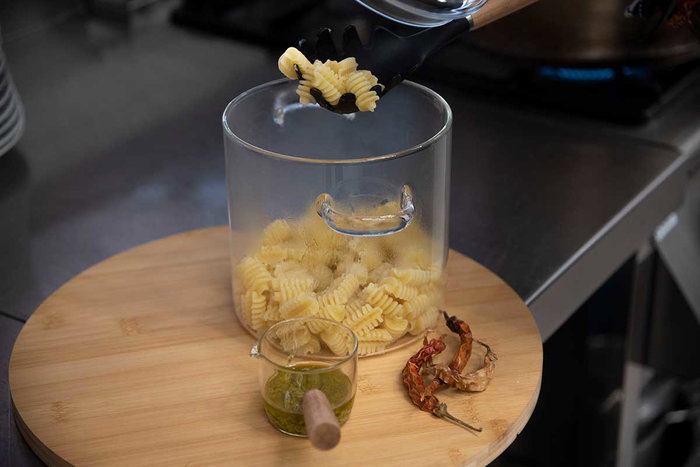 Vivalto Olla en verre borosilicate 1000 ml transparente 13x14x19 cm (Set de 6)